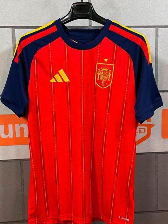 adidas Other - Spain National Team Soccer Jersey Red Blue Blokecore Blank
